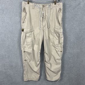 Vintage Abercrombie & Fitch Parachute Pants Men’s M Beige Cargo Military